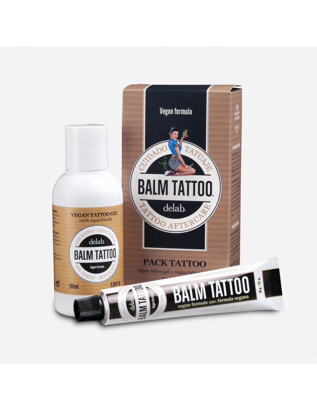 Balm Tattoo Pack Vegano Gel 100ml + Balm 30gr